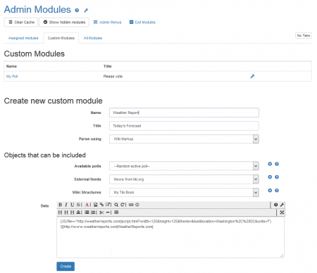 Create new user  module.