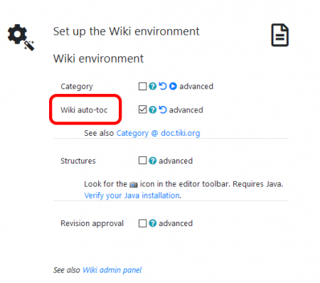 Setting the wiki