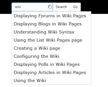 Search bar with pages