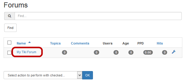 Your new forum is shown at the bottom of the page.