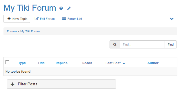 Forum page